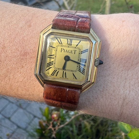 Rare Piaget Step Tank Manual Wind Gold Plated Watch 🔥 - Picture 3 of 11